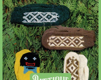 Fair Isle Gloves & Mittens Knitting Pattern: Lacy Double Knit (PDF