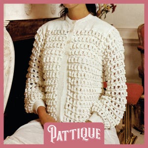Belle veste de lit classique pour femmes, cardigan de 32 à 42 pouces, téléchargement immédiat