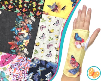 Schmetterlinge niedliche Handgelenkbandage, benutzerdefinierte Größe, zur Unterstützung des Karpaltunnels, für Arthritislinderung, Sehnenentzündung - bequeme Passform
