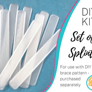 Extra replacement internal splints for DIY wrist brace kit, sew your own cute custom wrist support, full set for use with sewing pattern