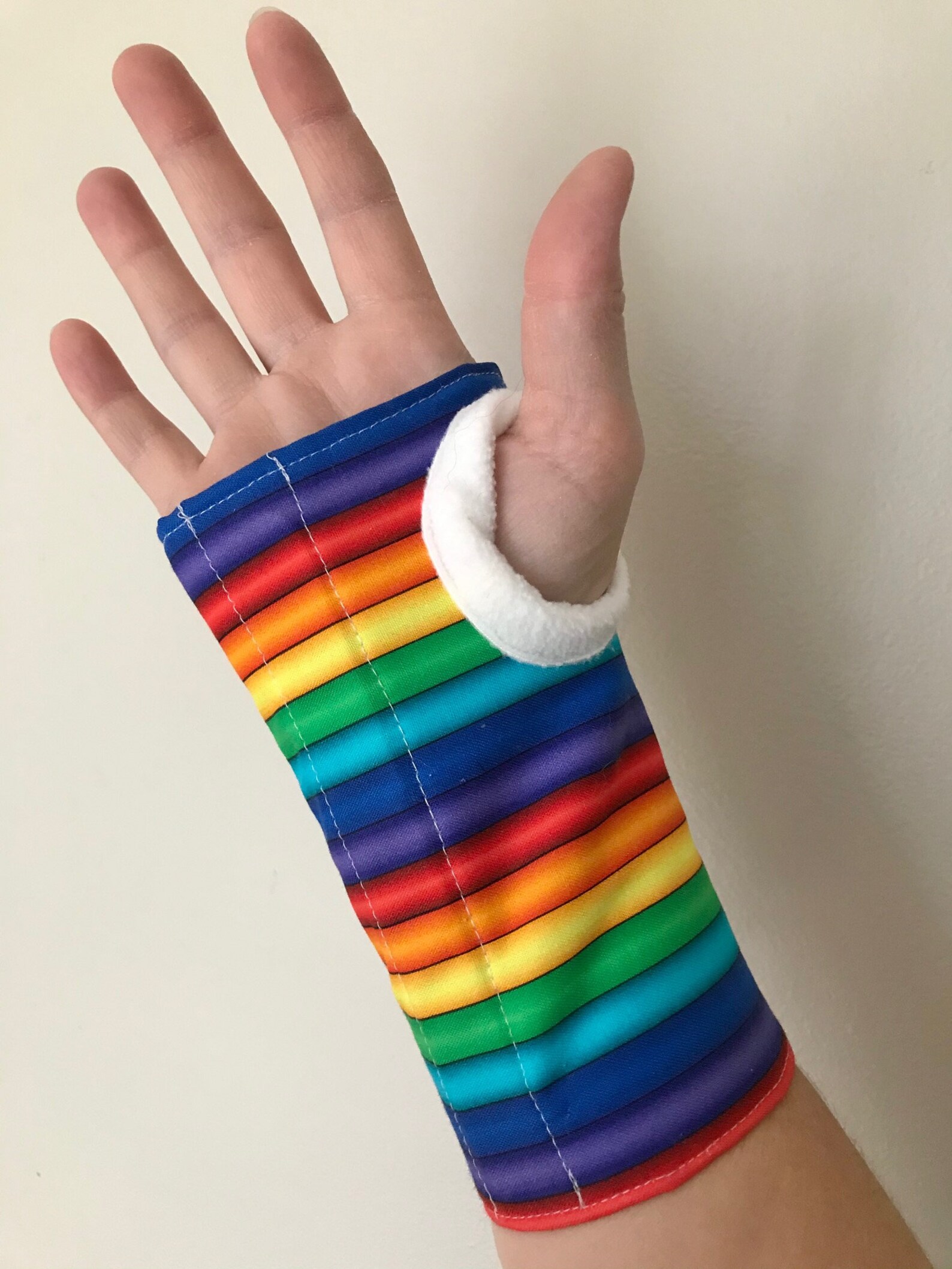 Size L Cotton wrist brace with microfleece lining for right or Etsy