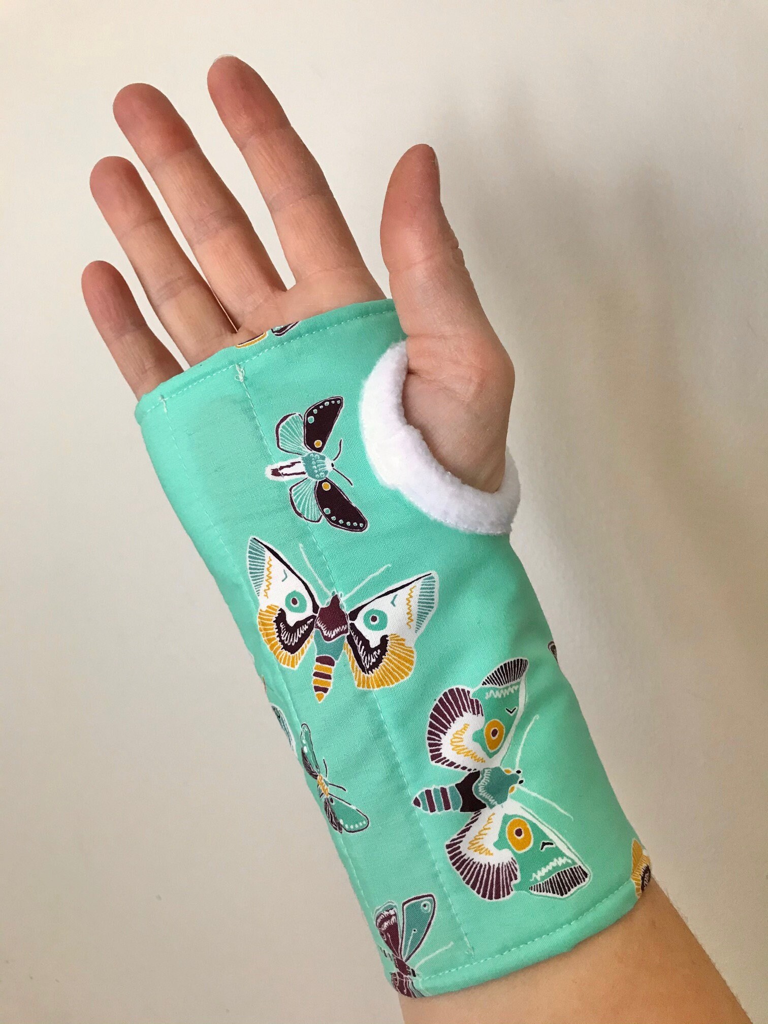 Size M/L Cotton wrist brace with microfleece lining for right Etsy