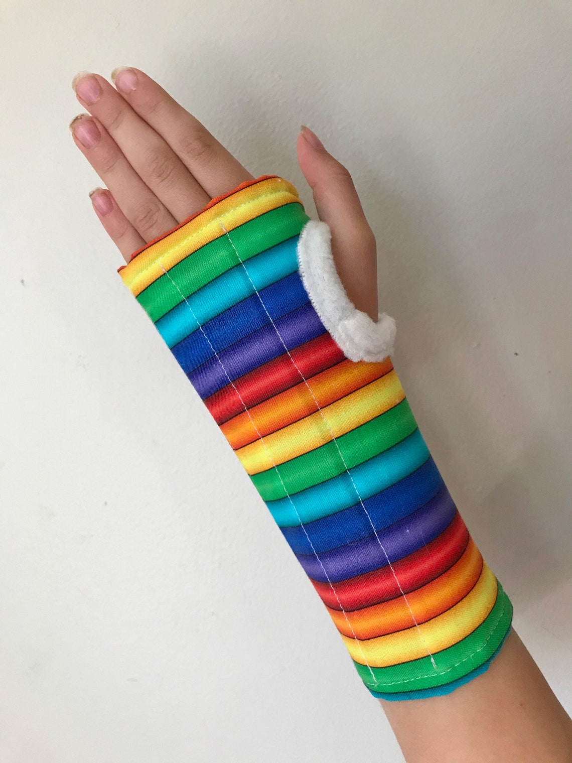 KIDS SIZE cotton wrist brace with microfleece lining for Etsy