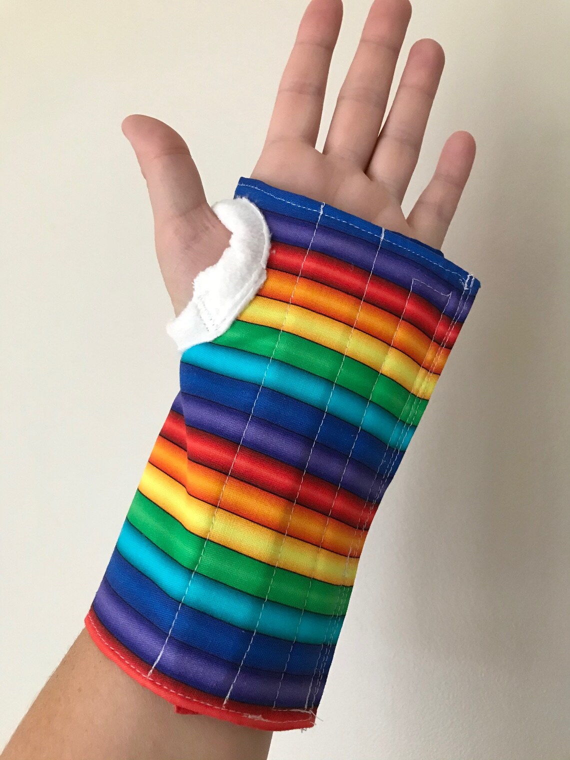 Size L Cotton wrist brace with microfleece lining for right or Etsy