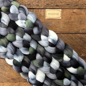 Stupid Canadian Wolfbird – Hand Dyed Combed Top | US Grown Wool | Spinning Fiber | 4 oz Braid