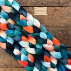 Puck Around & Find Out – Hand Dyed Yarn and Combed Top | US Grown Wool | Spinning Fiber | 4 oz Braid