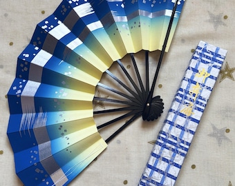 Showa Period Vintage Japonés Kyoto Odori Geisha Maiko Mai-ogi Abanico de Danza Plegable con Caja