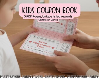 Libro dei coupon per bambini modificabile in Canva