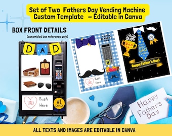 Set di due copertine personalizzate per distributori automatici per la Festa del Papà