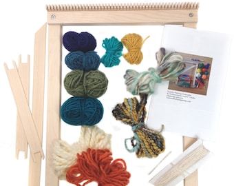 Tapestry Weaving Loom Kit | Gifts for Knitters | Beginner Tapestry DIY Frame Loom | Learn to Weave Woven Wall Hanging | Tapestry Tools