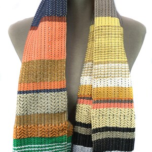 Heidi pidge pidge Woven Vegan Scarf Spring Handwoven Heirloom Textile Vibrant Luxe Gifts for Her Striped Statement Accessory H87 image 3