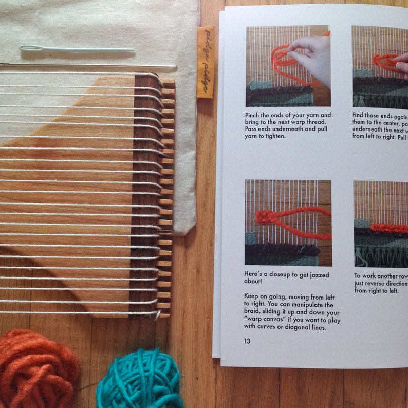 Beginner Tapestry Weaving Workbook DIY Crafters Learn to Weave Booklet Tapestry 101 Loom Instruction Tapestry Weaving Companion Book image 3