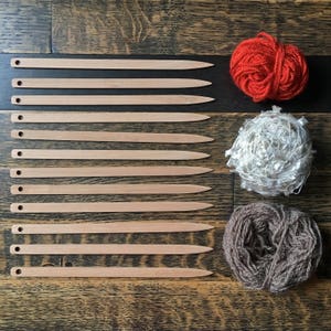Weaving Needle Sets for Tapestry Loom | Wooden Tapestry Needles | Weaving Loom Tools | Needles | Needles for Beginner | Weaving Supplies image 9