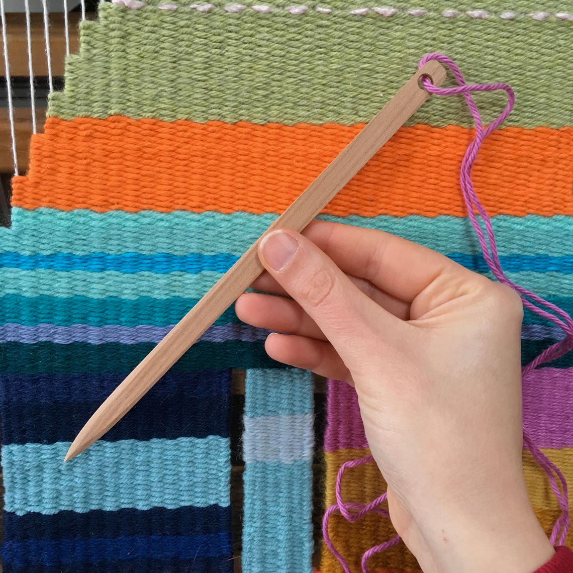 Weaving Needle for Tapestry Loom Wooden Tapestry Needle Etsy