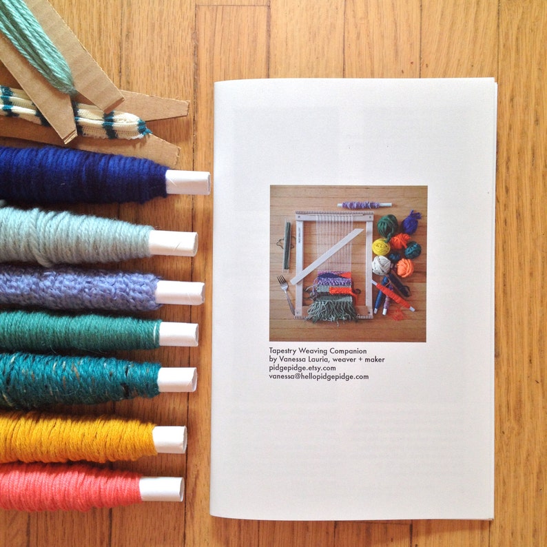 Beginner Tapestry Weaving Workbook DIY Crafters Learn to Weave Booklet Tapestry 101 Loom Instruction Tapestry Weaving Companion Book image 4