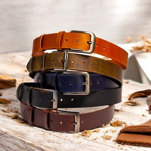 Full Grain Men’s Leather Belt in different colors, 1.5&quot; Leather Belt for Men, Men&#39;s Leather Accessories,