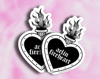 Fireheart Romantasy Book Sticker