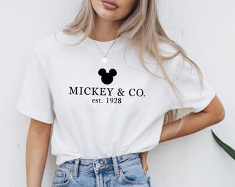 Mickey & Co Shirt, Comfort Colors Disney Shirt, Mickey and Co. est. 1928 Shirt, Disney Shirts, Disney Trip Shirt, Mickey est Shirt