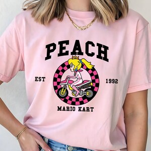 Mario Kart Shirt Comfort Colors®, Mario Family Shirt, Mario Kart Characters Shirt, Comfort Colors Mario Shirt, Mario Gaming Shirt image 3