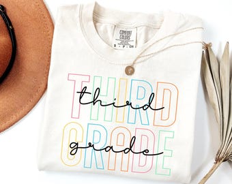 Comfort Colors® Third Grade Teacher Shirt, Elementary Teacher Shirt, 3rd Grade Teacher Shirt, 3rd Grade Shirt Teaching Shirt