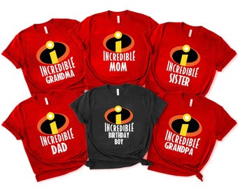 Personalized The Incredibles Birthday Family Shirts, Birthday Shirts, The Incredibles Family Shirts, Disney Family Shirts, Disney Custom Tee