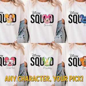 Mickey Disney Squad Shirt,  Custom Disney Squad Shirt,, Disney Squad Shirt, 2025 Disney Family Shirt, Disney Kids Tee, Disney All Characters