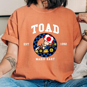 Mario Kart Shirt Comfort Colors®, Mario Family Shirt, Mario Kart Characters Shirt, Comfort Colors Mario Shirt, Mario Gaming Shirt image 5