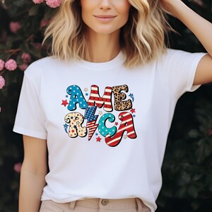 Red White and Blue America Shirt, Fourth of July Shirt Shirt, USA shirt, Women&#39;s 4th of July Tee, America 4th of July Shirt