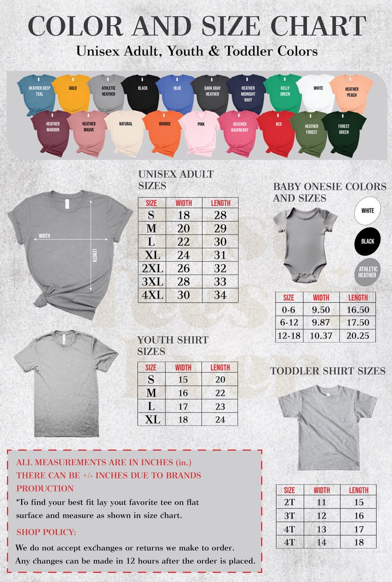 a poster with a bunch of different types of shirts