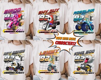 Mario Kart Characters Shirt, Mario Characters Shirt, Mario Shirt, Mario Matching Shirt, Mario Gaming Shirt