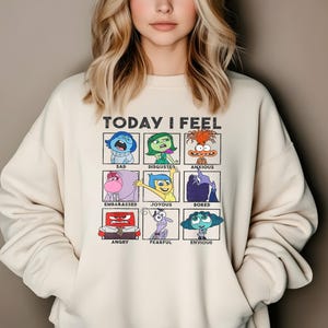 Today I Feel Sweatshirt, Inside Out Characters Sweater, Inside Out Family Tee, Inside Out 2 Sweatshirt,  Emotions Sweater