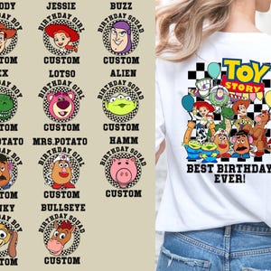 Custom Toy Story Birthday Shirt, Personalized Disney Birthday Tee , Best Toy Story Birthday Shirt, Custom Disney Birthday Tee image 5