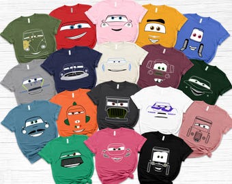 Disney Cars Face Shirt, Disney Cars Shirt, Cars Group Shirt, Disney Vacation, Disney Cars Shirt, Disneyland Shirt, Disney Character Shirt