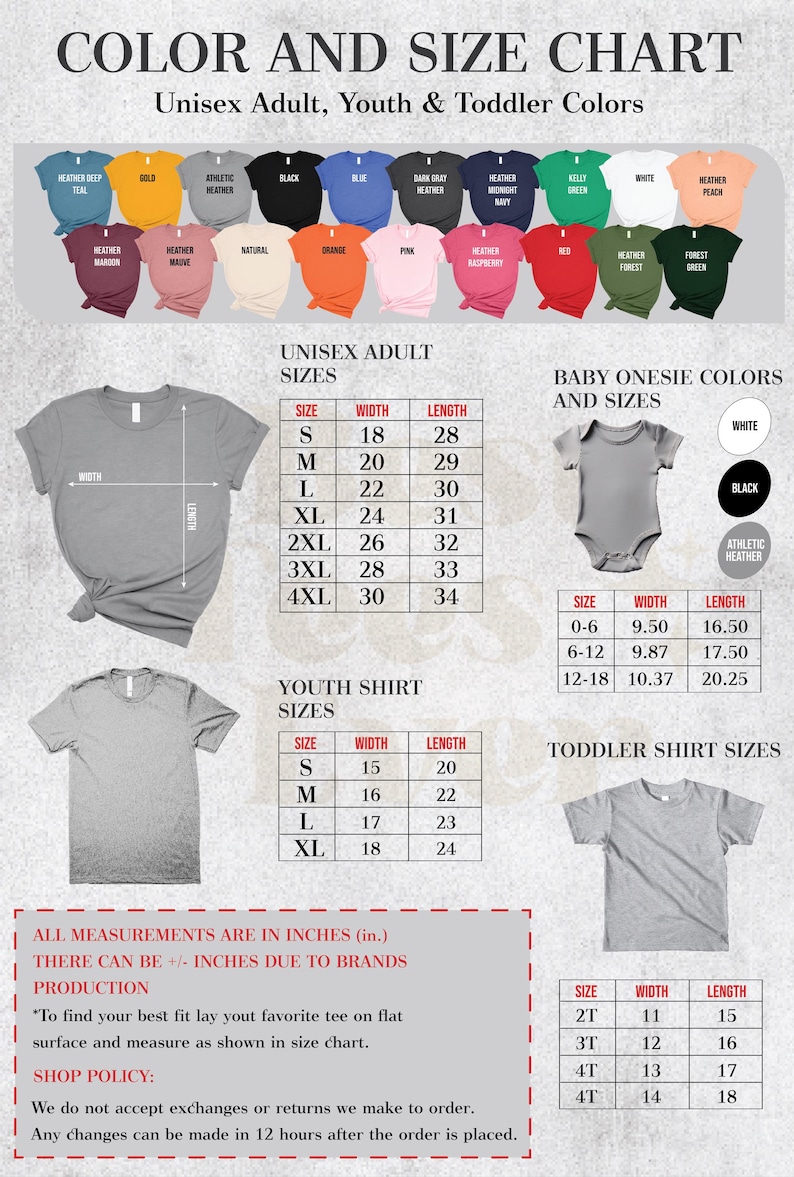 a poster with a bunch of different types of shirts