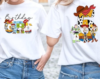 Custom Toy Story Shirt, Personalized Birthday Tee, Toy Story Themed T-Shirt, Personalized Toy Story Birthday Tee, Toy Story Party T-Shirt