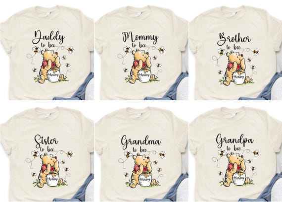 Winnie The Pooh Mommy to Bee Shirt, New Mom Shirt, Disney Mommy Daddy Shirt, Disney Pregnancy Sweatshirt, Pooh Bear Daddy to Bee Tee