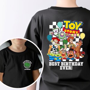 Custom Toy Story Birthday Shirt, Personalized Disney Birthday Tee , Best Toy Story Birthday Shirt, Custom Disney Birthday Tee image 2