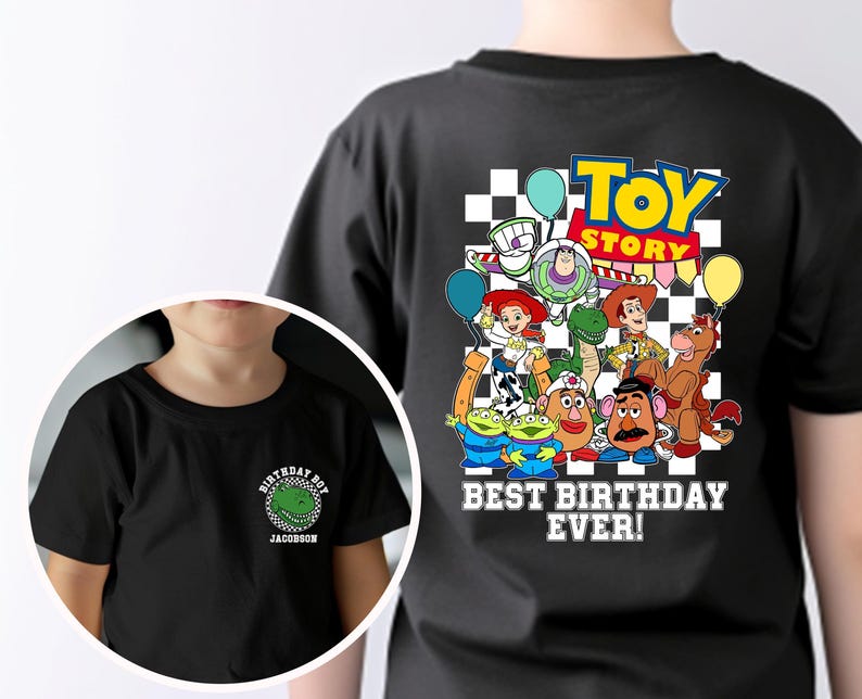 Custom Toy Story Birthday Shirt, Personalized Disney Birthday Tee , Best Toy Story Birthday Shirt, Custom Disney Birthday Tee image 2