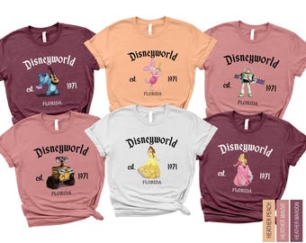 Disneyworld Shirt Est 1971 , Retro Disney All Characters Shirt, Mickey and Friends Tee, Disney Group Shirt, Disney Family  shirt