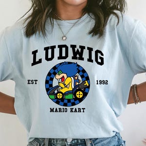 Mario Kart Shirt Comfort Colors®, Mario Family Shirt, Mario Kart Characters Shirt, Comfort Colors Mario Shirt, Mario Gaming Shirt image 2