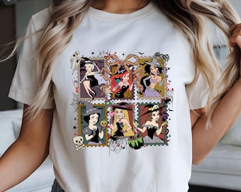 Comfort Colors® Disney Princess Halloween Shirt, Retro Disney Halloween Shirt, Vintage Princess Halloween Shirt, Disney Princess Shirt