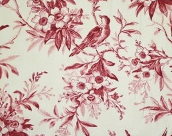 Mayfair Garden of Enchantment Maroon Birds Fabric