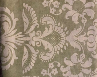 Moda Fabric - 3 Sisters - Glace - Light Green Damask