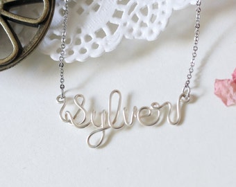 Name Necklace, Wire Name Necklace, Custom Name Necklace, Personalized Name Necklace, Name, Personalized, Gift, Friendship