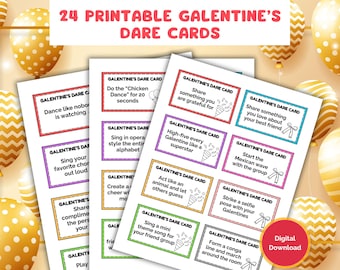 Galentine’s Dare Card Game, Printable Valentine's Game, Ultimate Bestie Challenge, Gals and Pals Game, Icebreaker Family Friendly Cards