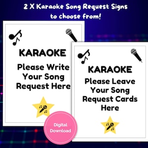 Karaoke Printable Signs, Song Request Karaoke Sheet, Karaoke Organization, Karaoke Events, Sing A Song, Hosting A Karaoke Party