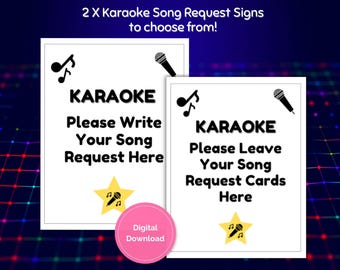 Karaoke Printable Signs, Song Request Karaoke Sheet, Karaoke Organization, Karaoke Events, Sing A Song, Hosting A Karaoke Party