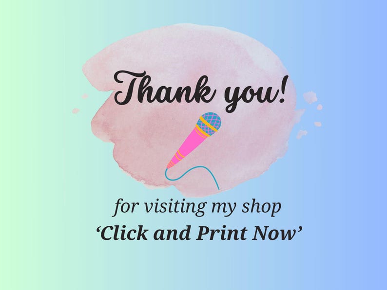 Song Request Cards for Karaoke Events, Printable Karaoke Slips, Print ...