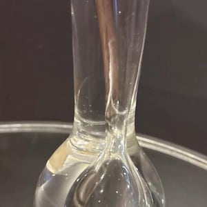 Vintage Kosta Boda Goran Warff Clear Raindrop Art Glass Vase Sweden 47800 Decor