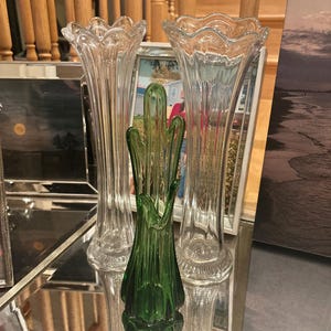 3 vintage swung vases